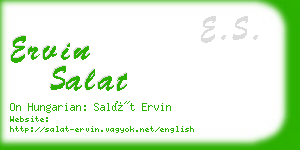 ervin salat business card